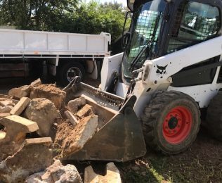 bobcat hire for removing old concrete