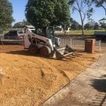 bobcat hire Elizabeth top dressing front yard after clean up and rubbish removal