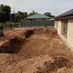 bobcat hire Smithfield levelling yard for retaining wall and paving