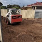 bobcat hire rubbish removal and yard levelling for new paving at Salisbury Downs