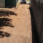 bobcat hire site clearing and levelling for new retaining wall at Woodcroft