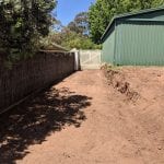 bobcat hire excavation for new retaining wall at Woodcroft