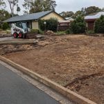 bobcat hire before and after of major yard makeover at Hillbank