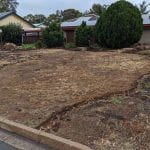 bobcat hire yard preparation and clearing for new landscaping at Hillbank